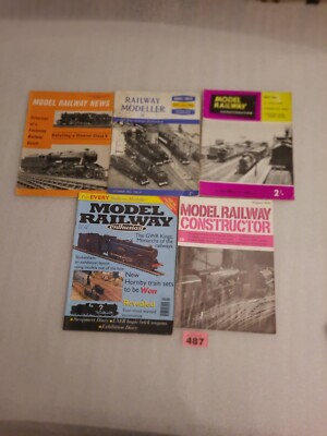 5x gemischte Modellbahn Zeitschriften Modellbauer Konstrukteur Enthusiast 1961- 94 (487) 