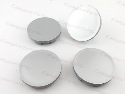 4X External Hub Cover 60mm Internal 54mm Wheel Hub Cover Grey NoLogo
