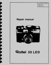 Rollei 35 LED Camera Repair Manual Reprint