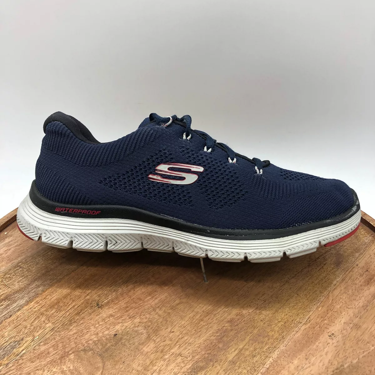 Skechers Flex Navy Shoes Men 9 Memory Foam Mesh Sport Soft Comfort Casual 232223