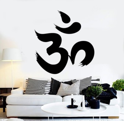 Hindu Ohm om Yoga Indien Krishna Wandtattoo Wallpaper Wand Schmuck 57 x 64