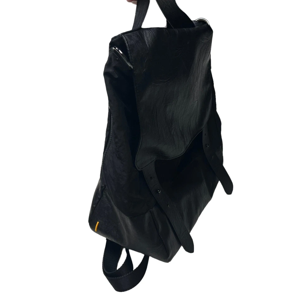 Lucy Active Nappa Canvas Like Black backpack convertible Crossbody Satchel Bag - Image 4 of 4