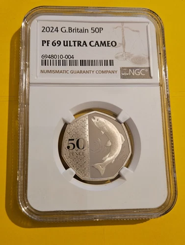 2024 ATLANTIC SALMON 50p Proof PF69 NGC