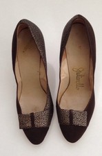 Vintage 40's Julianello Brown Two Tones Pumps Size 7.5