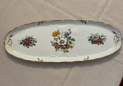 Gerold Porzellan Floral Oval Platter Dish Bavaria West Gerold Porzellan Floral Oval Platter Dish Bavaria West