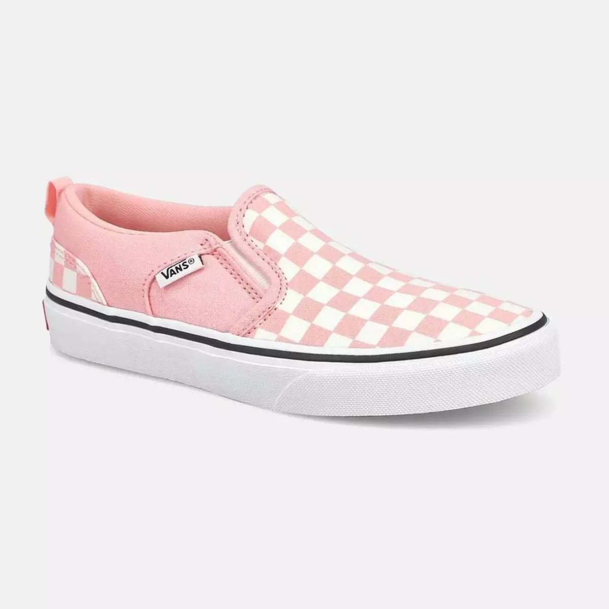 Vans Checker Checkerboard Canvas Trainers Shoes Slip On Powder Pink sale