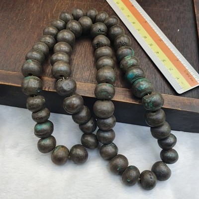 Vintage tibetan yak bone (buffalo)  beads beaded Strand, necklace