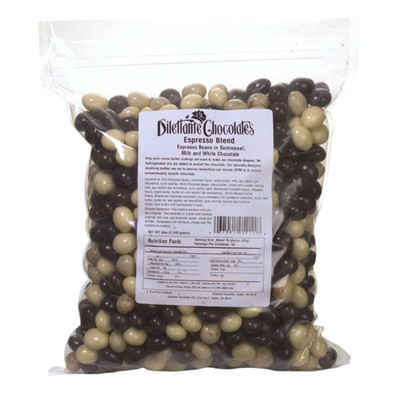 Espresso Blend Espresso Beans in Semisweet, Milk and White Chocolate, 5 Pound