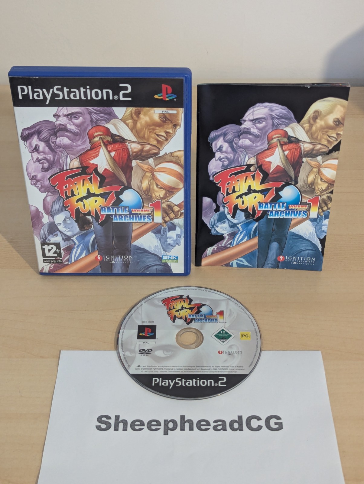 Fatal Fury Battle Archives Volume 1 PS2 - Near Mint, Tested, Complete Manual PAL