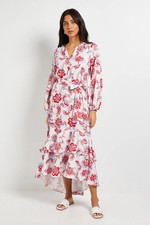 Wallis Red Fit & Flare Dress Womens Daywear Dresses
