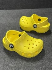 CROCS Yellow Unisex Kids Classic Clogs Size 4C Toddler