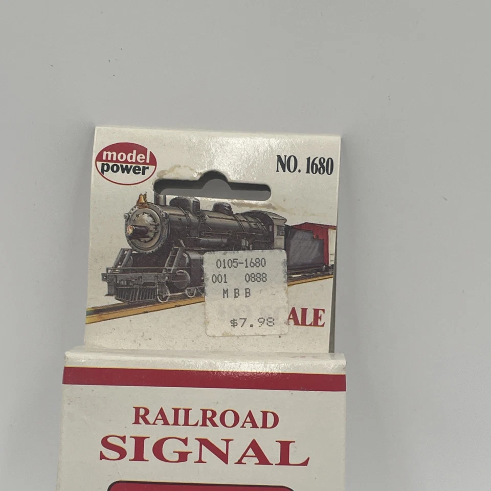Model Power 1678 HO Scale Railroad Signal w/Brass Parts & 4 Way Wired Switch:NIB - Image 2 of 4
