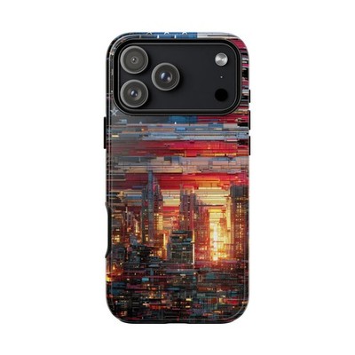 Phone Ink - iPhone | Galaxy | Pixel Case - American Flag City Glitch