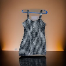 Shein Women's Sleeveless Dress White/Black, Size M