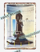1930-45 Thomas Jefferson Statue Memorial, Washington, D. C. tin sign