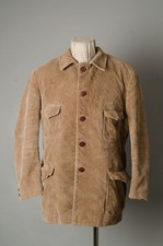VTG 60 70s Adam French Corduroy Hunting Jacket Animals Button