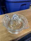Vintage Clear Glass Citrus Juicer Reamer With Ribbed Design & Ring Handle Mint — photo 6