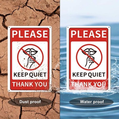 Mute Sign 8x12 Inch 35 Mil Aluminium Home Office Commercial Use UV