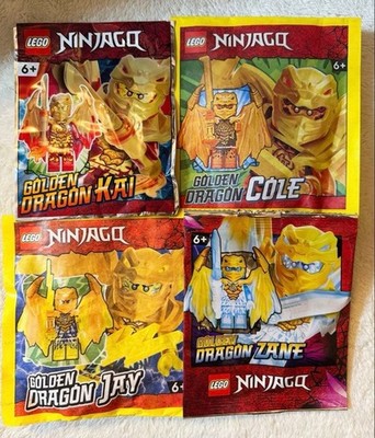 LEGO Minifigure NINJAGO Gold Golden Dragon Lot Set Kai Zane Jay | eBay