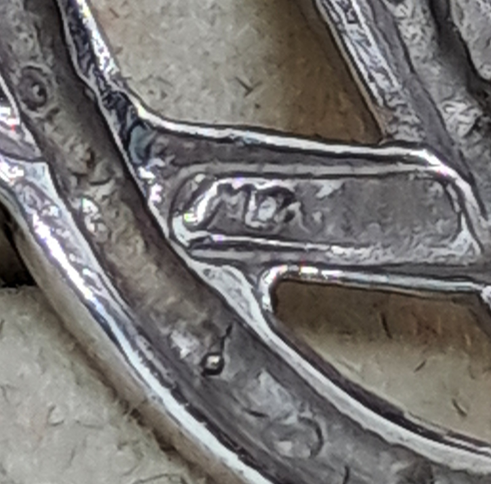 SIGNED MICHAEL ANTHONY SOLID 14K WHITE GOLD 4 STR… - image 9