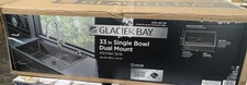 Glacier Bay 33in. Drop-In 18G Gunmetal Black Stainless Sink MISSING STRAINER