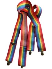 Vintage Honcho Suspenders Wide Rainbow Pride LGBTQ Mork and Mindy 70s 80s