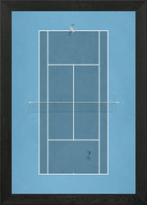 Tennis Court Match Point Framed Wall Art Poster Canvas Print Picture