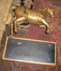 vintage metal rearing horse bank 7 high — photo 4