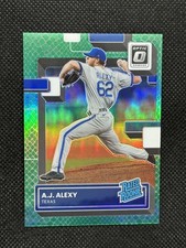 2022 Donruss Optic A.J. Alexy Texas Rangers Green Dragon Prizm Rookie #61 /99
