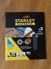 Image of Stanley FatMax Mesh Sanding discs 115mm Assorted pack of 3 New in Pack