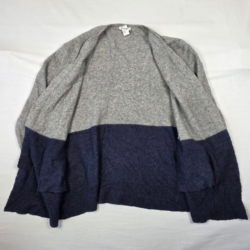 Madewell Alpaca/Wool Blend Colorblock Long Cardigan Sweater Grey Navy Womens M - Bild 3 von 18