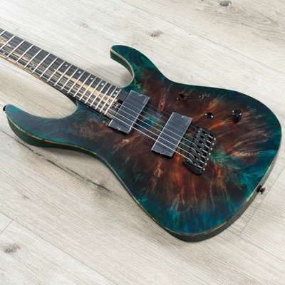 Legator Ninja N7FX 7-String Multi-Scale Guitar, Palemoon Ebony Fretboard, Galaxy