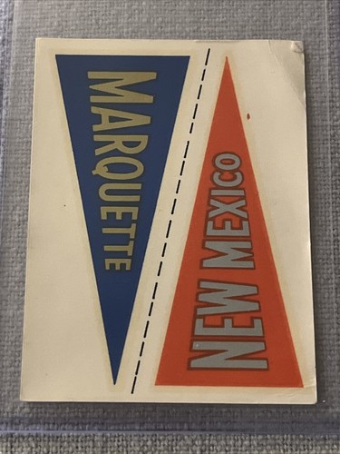 Marquette [New Mexico] 1960 Fleer College Pennant Decals card