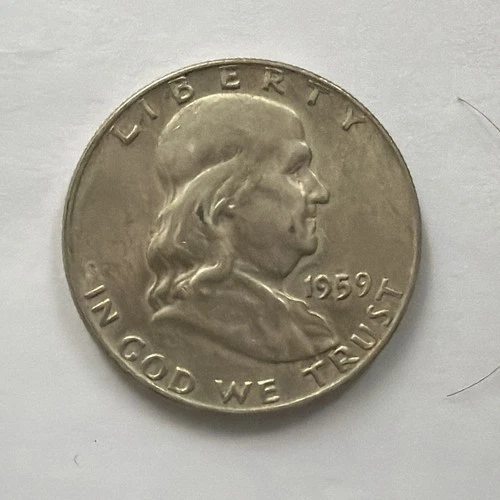 1959 Franklin Half Dollar XF 50c U.S. coin Ben