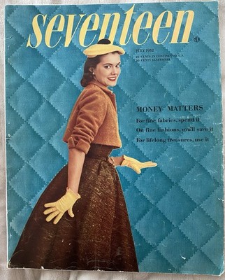 Rare Mid century Seventeen Magazine July 1952 1950s Fashion, Ads, Sewing, Beauty