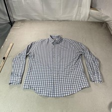 Peter Millar Shirt Mens XL Blue Plaid Summer Comfort Button Down Non Iron Casual