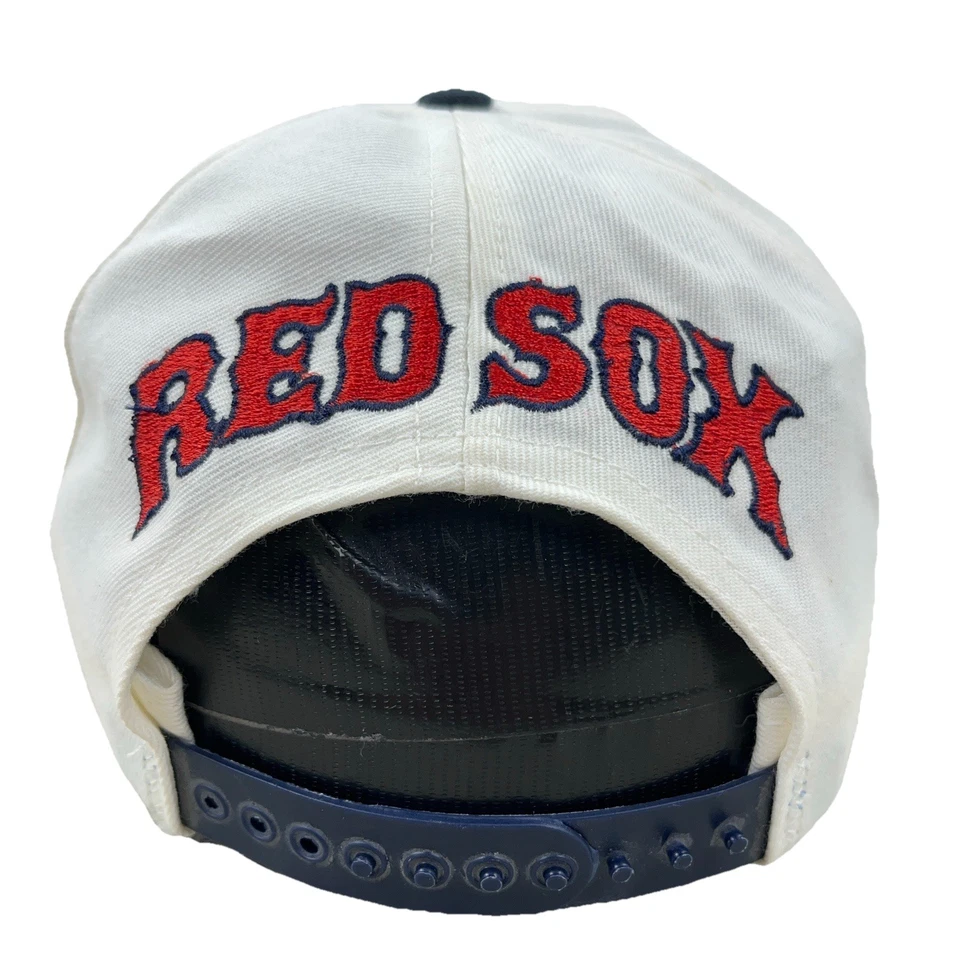Gorra gorra vintage de los Medias Rojas de Boston SnapBack años 80 90 logotipo grande MLB lana cabeza de bloque Foto 2 de 4