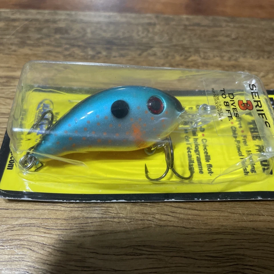 Vintage Strike King Crankbait Fishing Lures. Rare Pumpkinseed Pattern. New. - Image 2 of 4