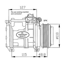 NRF EASY FIT KLIMAKOMPRESSOR 10PA17C passend für BMW 3 5 7 Z3 | 32048