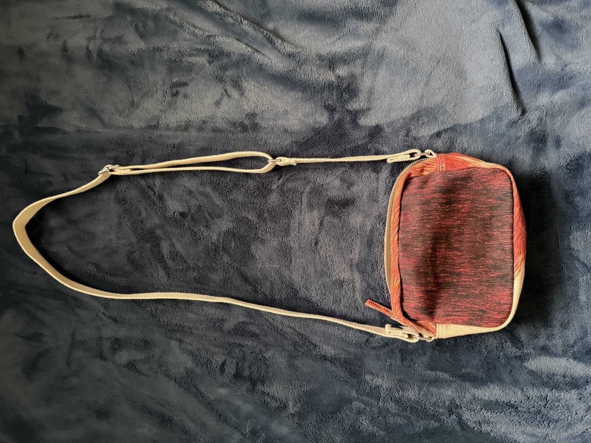 Stussy Cowhide Canvas Western Side Pouch Crossbody Brown Natural 