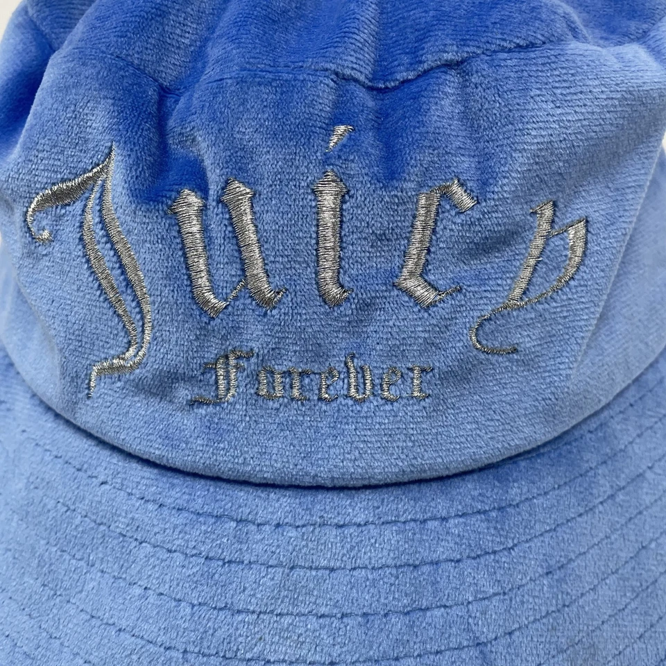 Juicy Couture 帽子 Bucket Velour Juicy Forever 刺绣女式 Y2K — 第 2/4 张图片