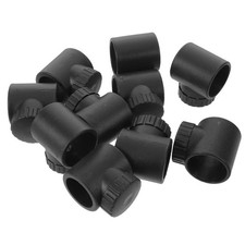 10pcs Clothes Rack Plastic Connector Black Drying Rack Tube Joints 1.25'' to