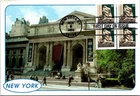 Dr Jim Stamps New York Public Library Block First Day Issue Continental Postcard