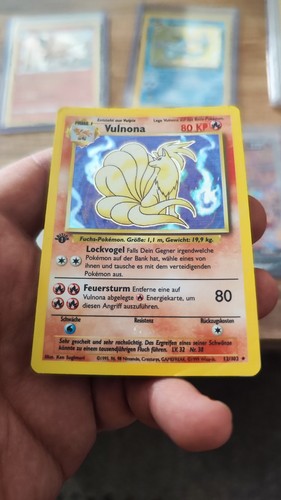 Ninetales 1st Edition Base Set 12/102 Holo German Vintage Pokemon Card WOTC NM/L