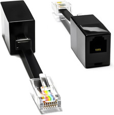 2-Pack RJ11 to RJ45 Adapter Phone Line to Ethernet   RJ11 Female to RJ45 Male fo