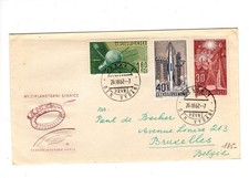 CZECHOSLOVAKIA FDC Space Research Mar 26 1962 Prague Cover 3n
