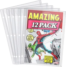 Comic Book Bags, Binder Sleeves for Books, 12 Pack 12 
