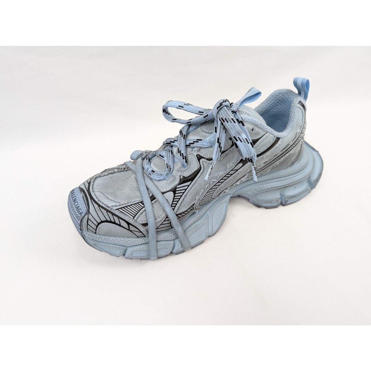 Balenciaga 3xl Destroyed Canvas Sneakers in Light Blue BNWB 46 | eBay