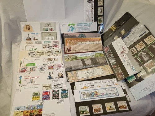 British Royal Mint Stamps Original And Mint Condition Packs +Various FDC