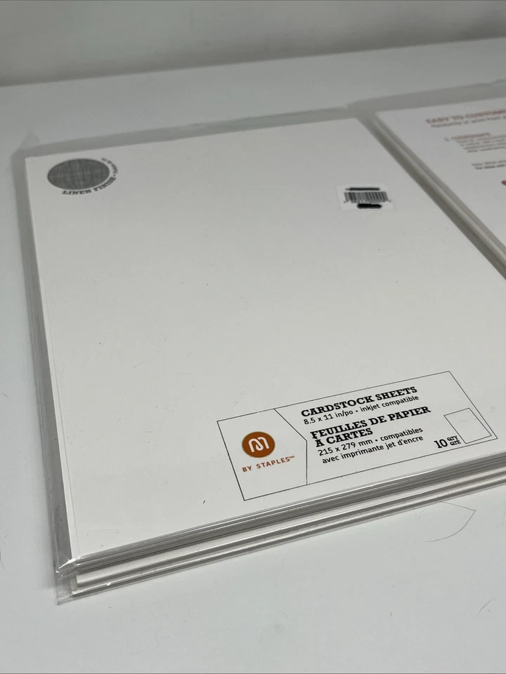 M By Staples White Linen Cardstock 100 Sheets (10 Packs Of 10) 8.5 X 11 Inkjet - Image 2 of 4